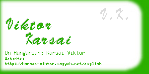 viktor karsai business card